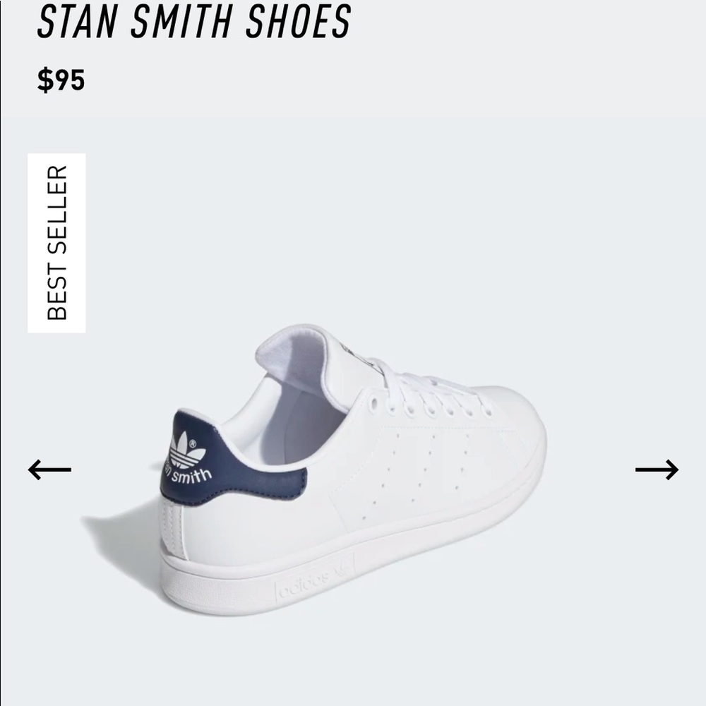 Brand new Stan Smith’s size 8.5 womens NWT, navy color